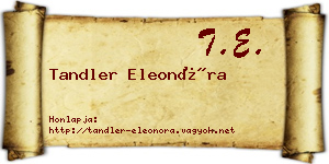 Tandler Eleonóra névjegykártya