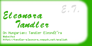eleonora tandler business card